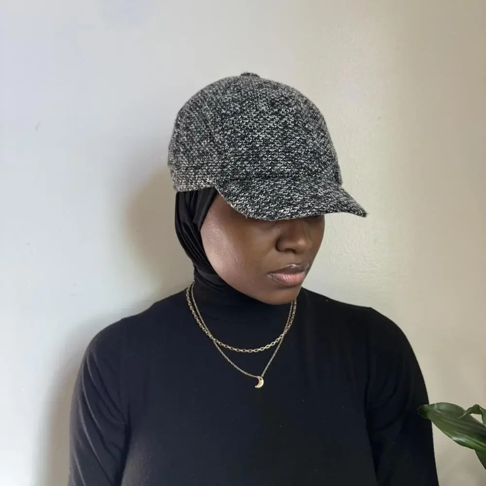 Dark Academia‎ Salt & Pepper Newsboy/ Baker Boy Hat one size
